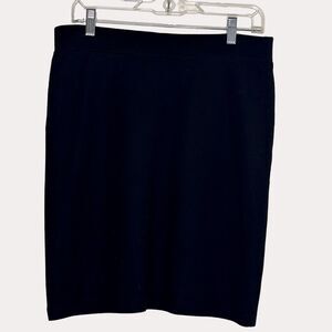 J Jill Stretch Knit Pull On Skirt Black PS